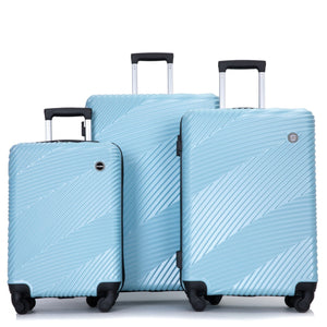 3 Piece Luggage Sets Lightweight Suitcase With Two Hooks, Spinner Wheels, by Couch.com