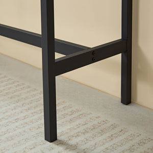 Soft Bag Bar Stool And Dining Table 3 Piece Set, Bar Chair With Backrest, Counter Bar Table, Small Square Table, Suitable For Kitchen - Antique Brown / Black by Couch.com