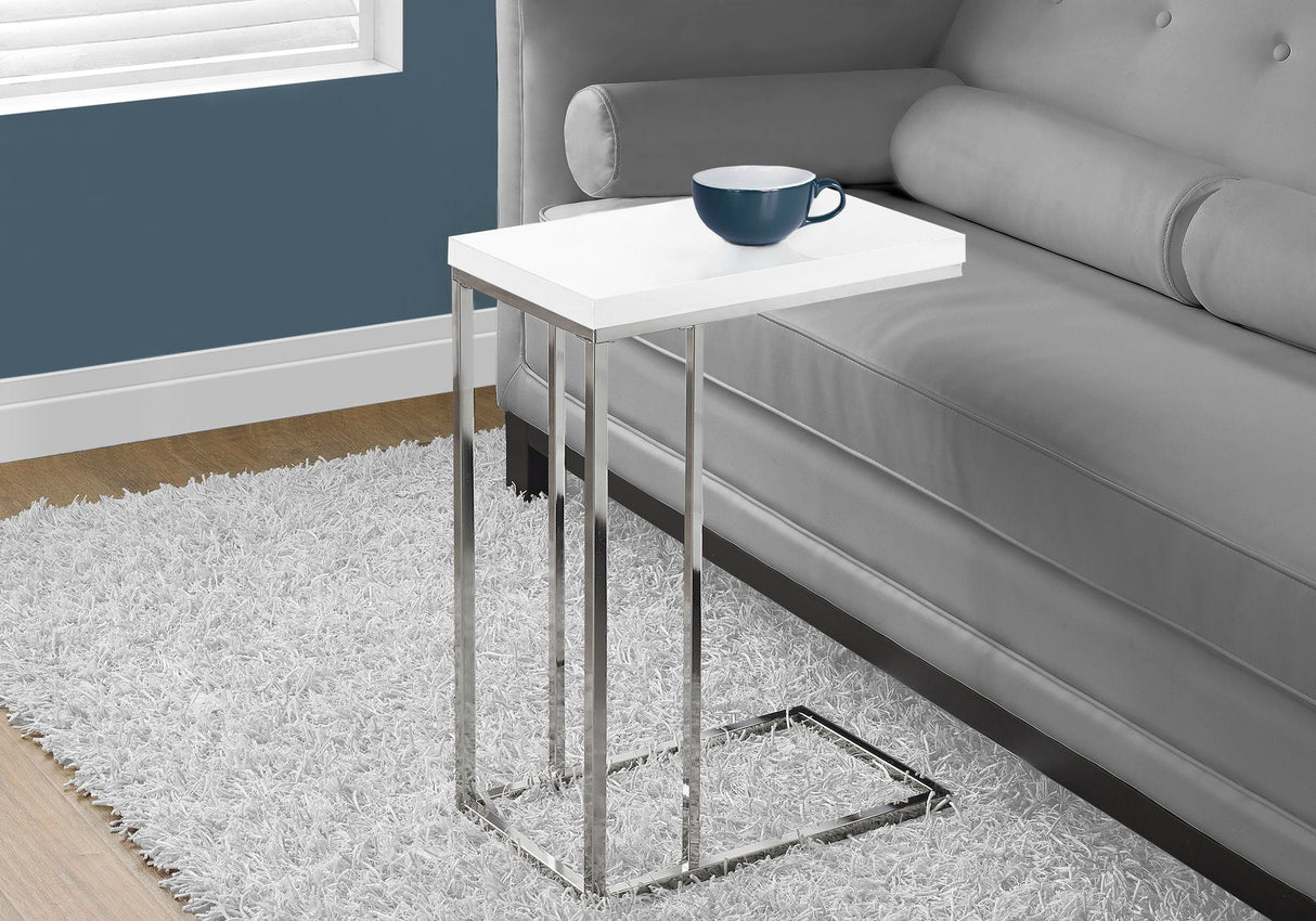 C-Shaped Accent Table Glossy For Living Room by Couch.com