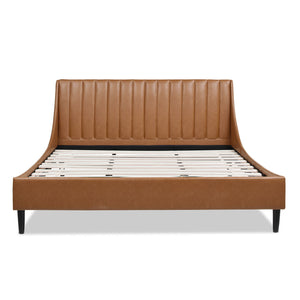 Aspen - Vertical Tufted Modern Headboard Platform Bed Set by Couch.com