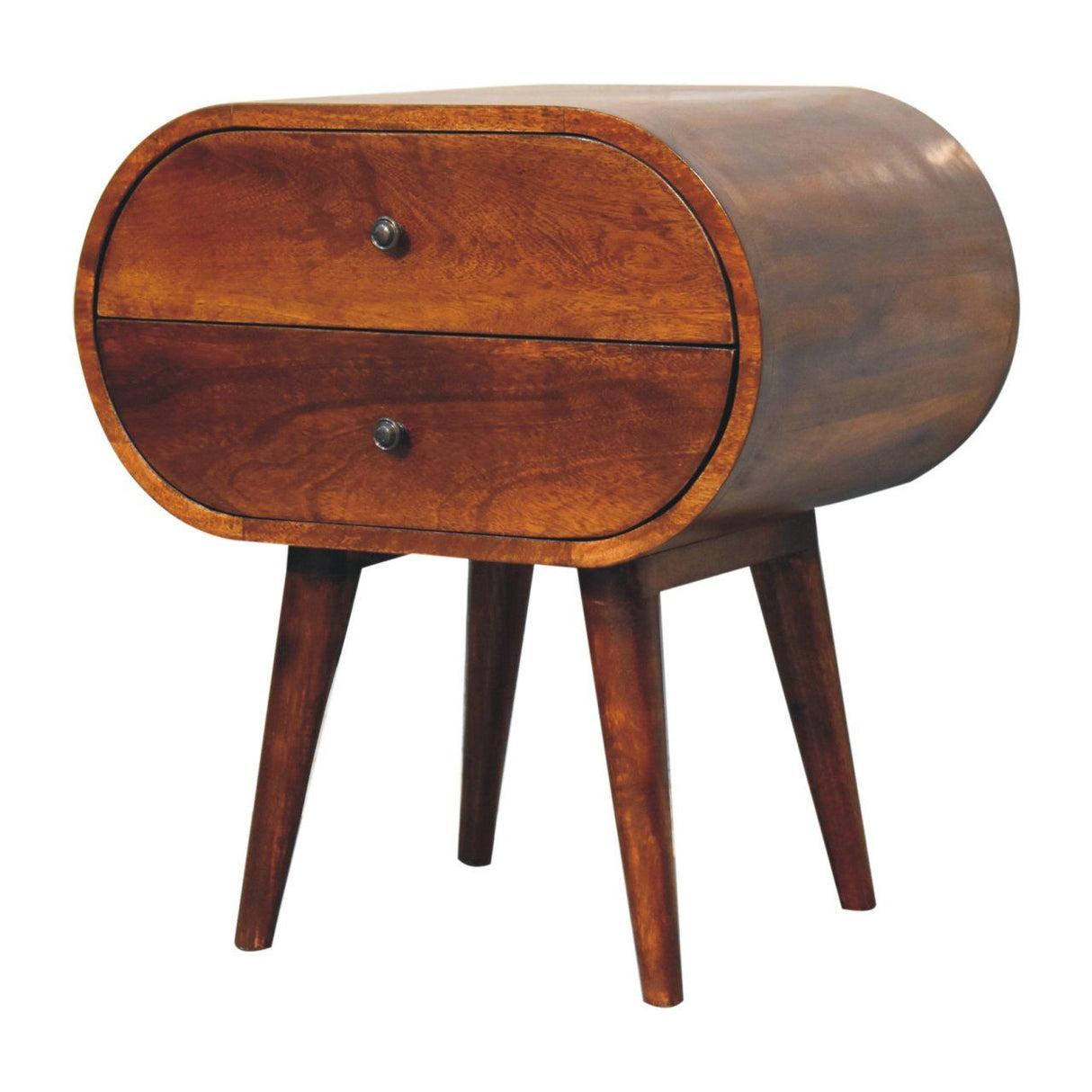 Large Chestnut Circular Bedside by Couch.com