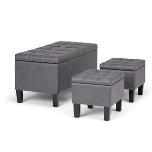 Dover - 3 Piece Storage Ottoman Contemporary Design by Couch.com