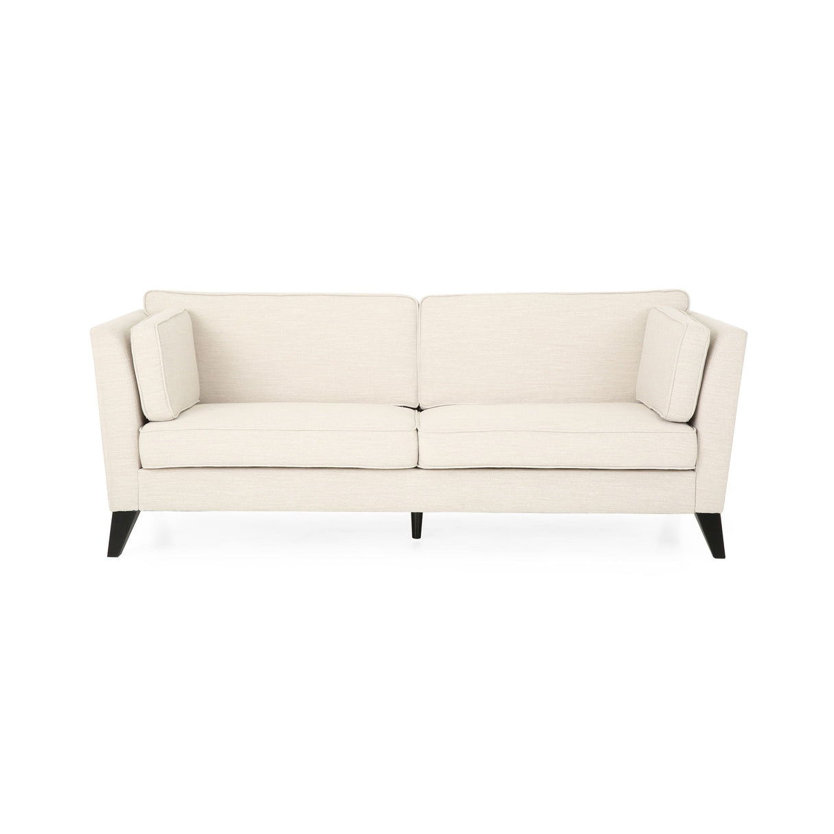 3 Seater Fabric Sofa, With Birch Legs, Study And Living Room - Beige by Couch.com