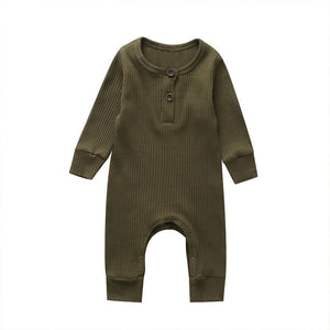 New Baby Jumpsuit Sunken Stripe Trousers Romper Western Style
