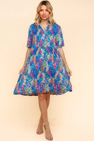 Johnny Collar Babydoll Dress with Side Pockets – Babydoll Dress, Johnny Collar Dress, Pocketed Dress, Button Down Dress, Relaxed Fit Dress