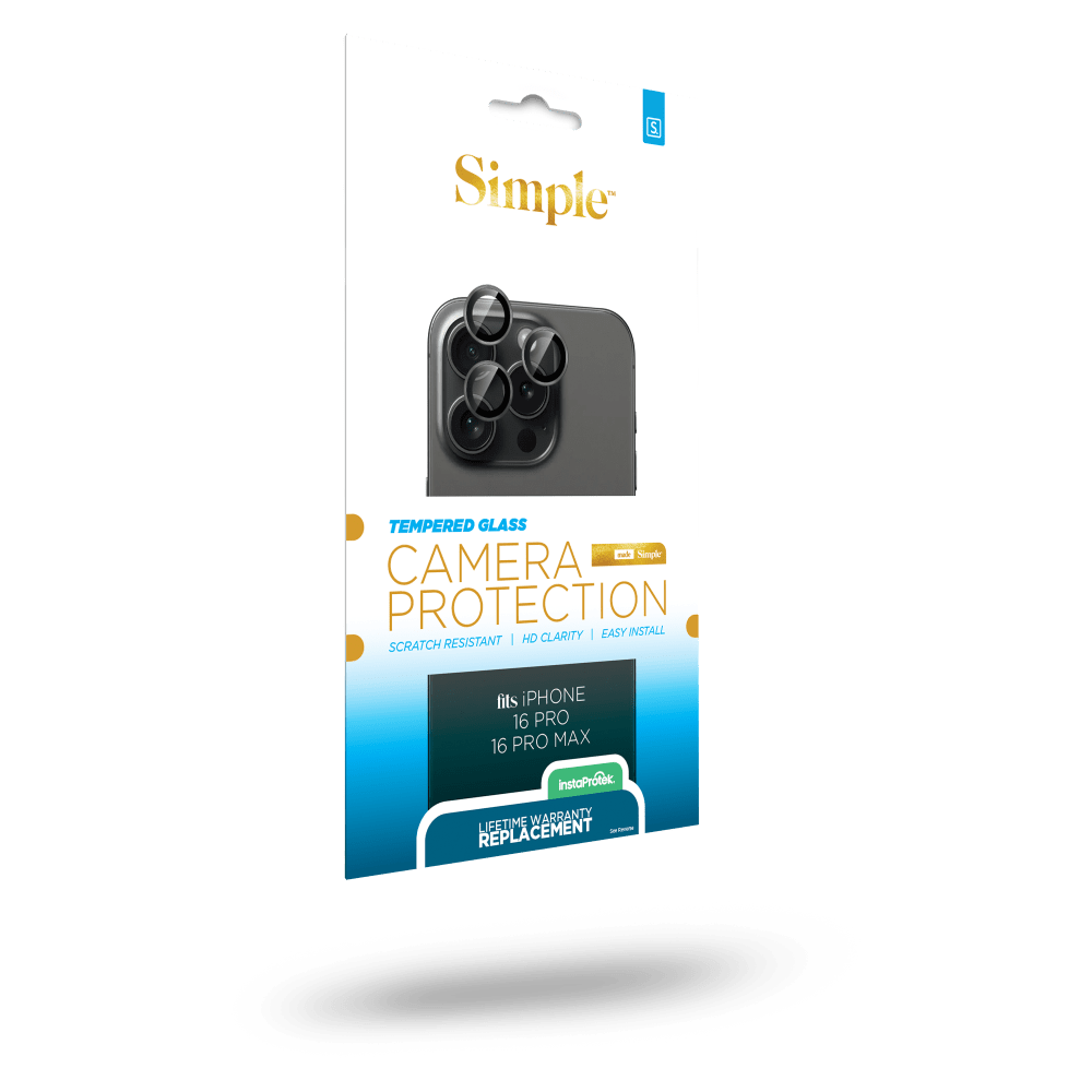 Simple Camera Lens Tempered Glass Screen Protector for Apple iPhone 16 Pro by Simple