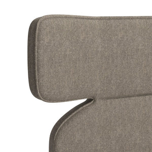 Brown Solid Wood And Upholstery King Bed Frame