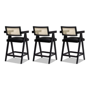 Milan - Modern Webbing Back Stool With Arms (Set of 3) by Couch.com
