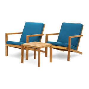 Celestaria 3 Piece Outdoor Chat Set with Adirondack Chairs