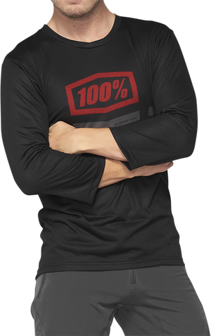 100% Airmatic 3/4 Sleeve Jersey - Black/Red - XL 40018-00008