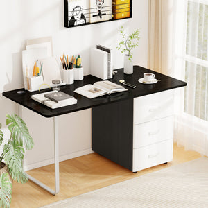 58" x 28" Universal Tabletop for Standard and Standing Desk Frame-Black