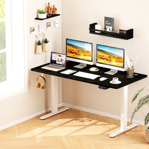 58" x 28" Universal Tabletop for Standard and Standing Desk Frame-Black