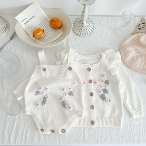 Baby Embroidered Jumpsuit Autumn And Winter Princess Outing Clothes