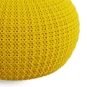 Sonata - Handcrafted Round Knitted Outdoor / Indoor Pouf by Couch.com