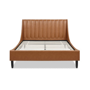 Aspen - Vertical Tufted Modern Headboard Platform Bed Set by Couch.com
