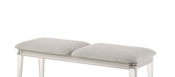 Laveda - Boucle Bench - Light Gray / White by Couch.com