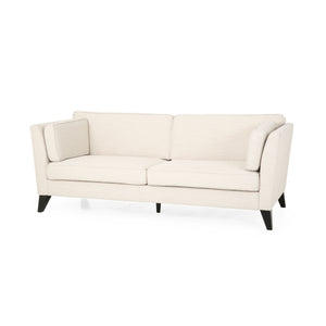3 Seater Fabric Sofa, With Birch Legs, Study And Living Room - Beige by Couch.com