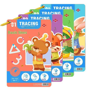 Children's Pen Control Training Copybook Stroke Drawing Point Line Picture Book Potential Development Cards