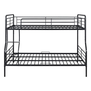 Black Full XL Over Queen Contemporary Metal Bunk Bed