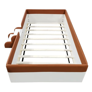 Brown Tufted Upholstered Full Day Bed