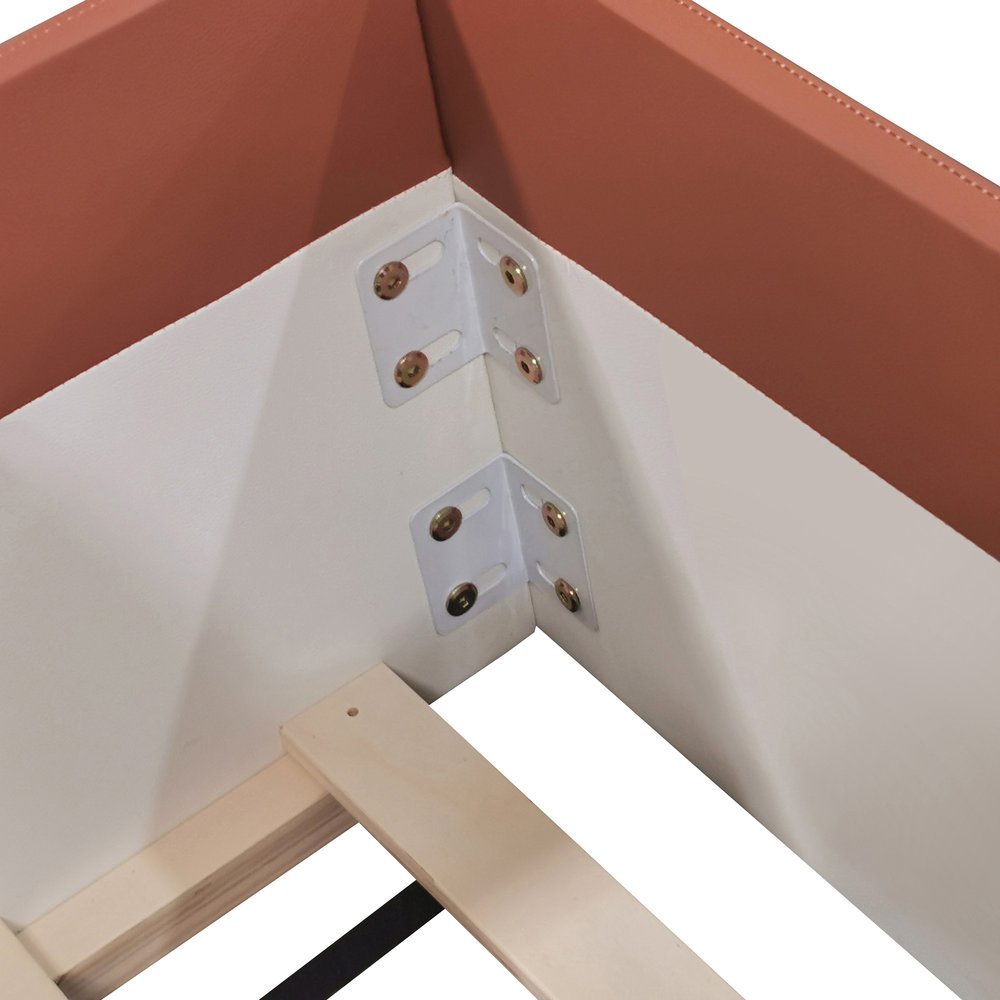 Brown Tufted Upholstered Full Day Bed