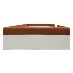 Brown Tufted Upholstered Full Day Bed