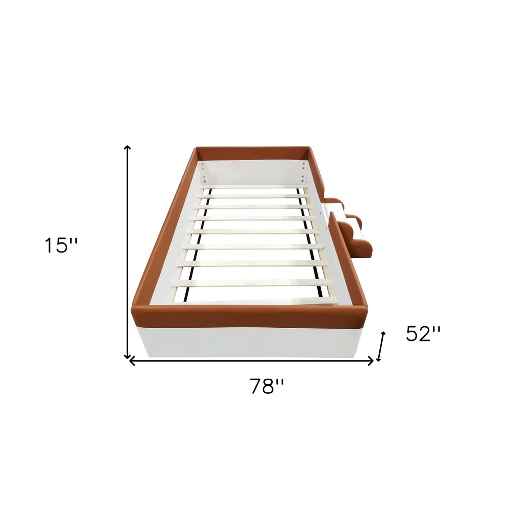 Brown Tufted Upholstered Full Day Bed