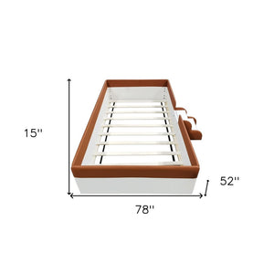 Brown Tufted Upholstered Full Day Bed