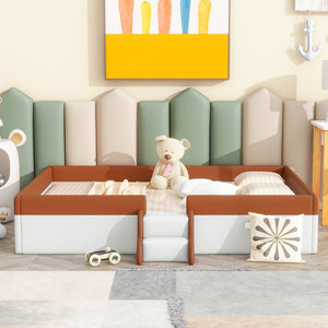 Brown Tufted Upholstered Queen Day Bed