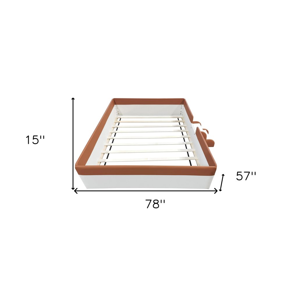 Brown Tufted Upholstered Queen Day Bed