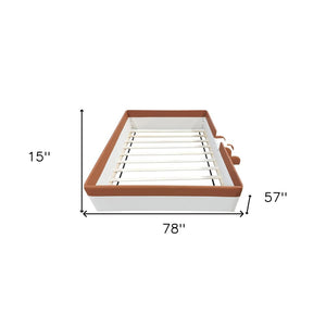 Brown Tufted Upholstered Queen Day Bed