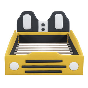 Yellow Tufted Upholstered Twin Bed Frame