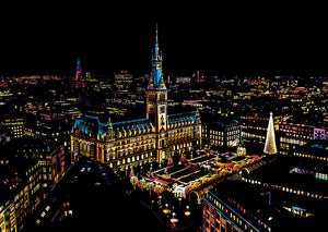 City night scratch painting