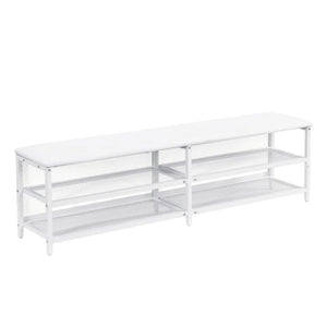 White Metal And Tufted Upholstery Upholstered Full Bed Frame