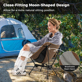 Portable Camping Chair with Compact Carrying Bag-Coffee