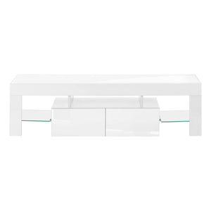 TV Stand, Console, Media Entertainment Center, Storage Cabinet, Glossy Contemporary & Modern - White by Couch.com