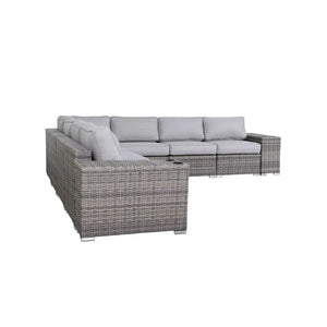 Minnesota - 9 Piece Sectional Sofa Set With Cushions - Gray Mix by Couch.com