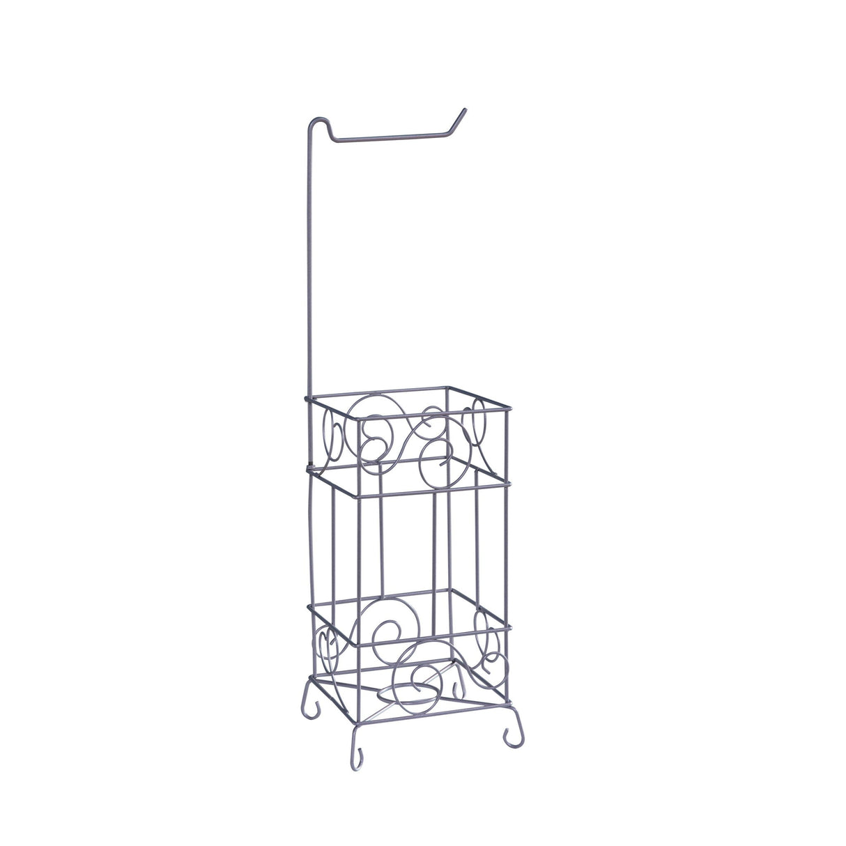 Metal Frame Toilet Paper Holder Stand, Bathroom Tissue Organizer by Couch.com