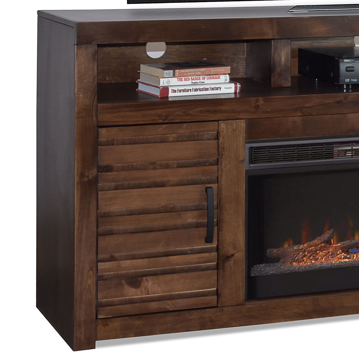 Sausalito - Electric Fireplace TV Stand Console For TVs Up To 95" - Whiskey by Couch.com