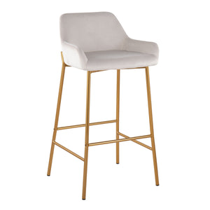 Daniella - Contemporary / Glam Fixed Height Bar Stool (Set of 2) by Couch.com