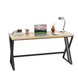 59 Inch Computer Desk with Heavy-duty Metal Frame and Crossbar-Gray