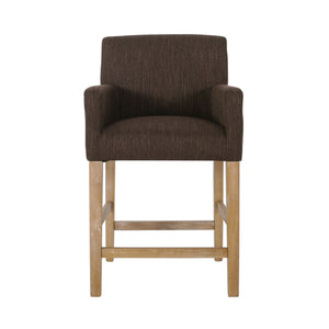 Charmed Upholstered Counter Stool With H Frame Base And Round Arms by Couch.com