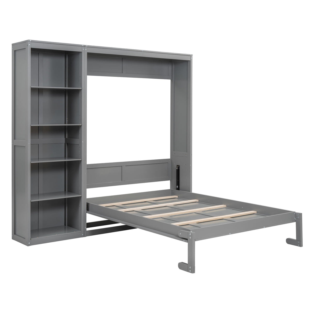 Multifunction Murphy Wall Bed With Shelves by Couch.com