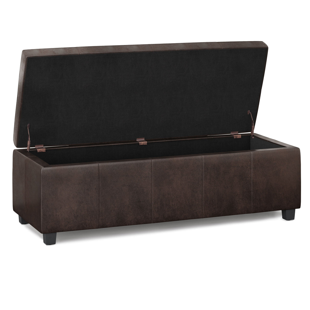 Castleford - Storage Ottoman - Distressed Brown by Couch.com