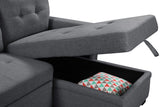 Nathan - Reversible Sleeper Sectional Sofa With Storage Chaise, USB Charging Ports And Pocket by Couch.com