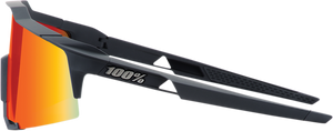 100% Speedcraft Sunglasses - Black - Red Mirror 60007-00008