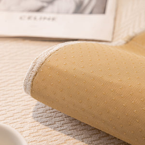 Non-Slip Couch Cover with Gold Trim, Sofa Slipcover for Sectional & Loveseat