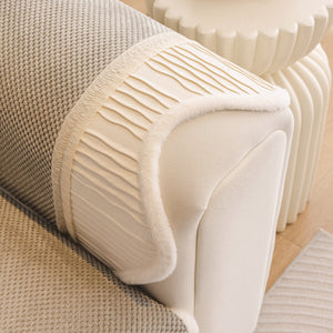 Dog Washable Sofa Protector Cover, Non-Slip Couch Slipcover with Soft Furry Trim