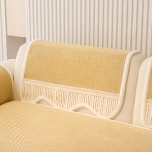 Dog Washable Sofa Protector Cover, Non-Slip Couch Slipcover with Soft Furry Trim