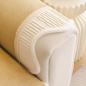 Dog Washable Sofa Protector Cover, Non-Slip Couch Slipcover with Soft Furry Trim